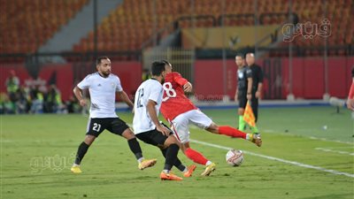 طلائع الجيش يتقدم بهدف في مرمى الأهلي بالشوط الاول | صور