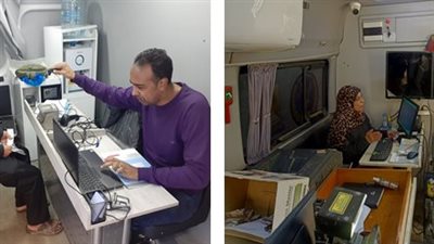 قوافل متنقلة تستخرج 7 آلاف بطاقة رقم قومي وأكثر من 16 ألف وثيقة مميكنة | صور 