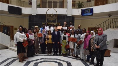 تمريض حلوان تحتفل بتخرج الدفعة الأولى من البرنامج التدريبي الخاص بتنمية قدرات الفريق الصحي 