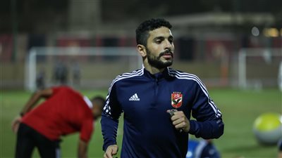 مباراة الأهلي والمحلة، أيمن أشرف يشارك في التدريبات الجماعية 