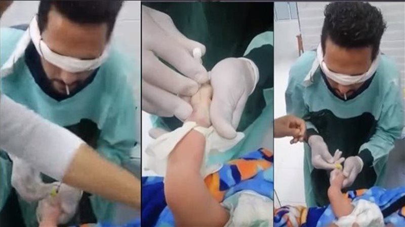 ممرض يراهن علي رضيع