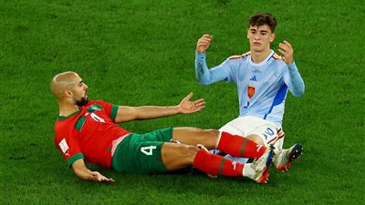 كأس العالم 2022، استمرار التعادل السلبي بين المغرب وإسبانيا في الشوط الإضافي الأول