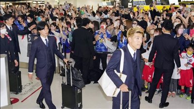 كأس العالم 2022، استقبال حافل لمنتخب اليابان في طوكيو
