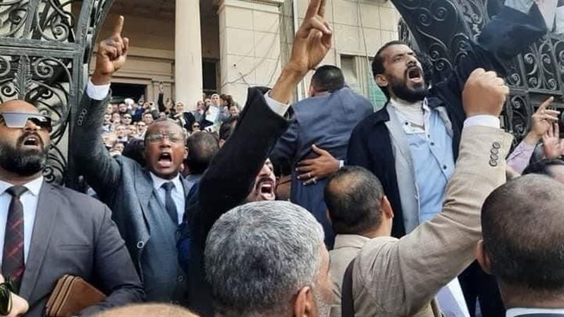 وقفة احتجاجية للمحامين،