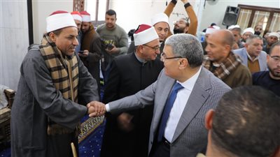 محافظ المنيا يفتتح مسجد الإمام الحسين بقرية بني حرام (صور)