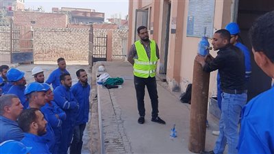 تدريب العاملين في محطات مياه الشرب بالمنوفية على التعامل مع تسريب غاز الكلور