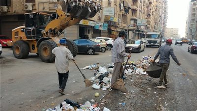 رفع 335 طن قمامة وأتربة بنطاق المنطقة المركزية في الدقهلية