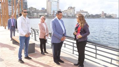 وزير التنمية المحلية ومحافظ دمياط يتفقدان حديقة بنت الشاطئ