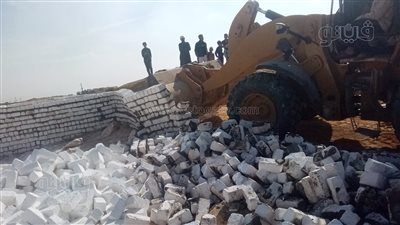 إزالة 15 حالة تعدٍ على أرض أملاك الدولة في سنور ببني سويف