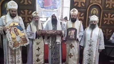 الأنبا زوسيما يترأس قداس دخول العذراء الهيكل بأطفيح