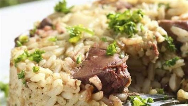 الأرز بالخلطة وكبد