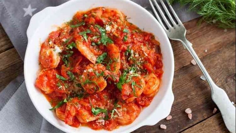 صينية الجمبري بالصوص