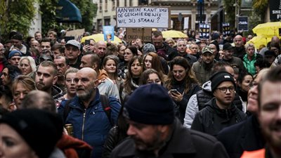 أزمة الطاقة في أوروبا، الاحتجاجات تجتاح بلجيكا 