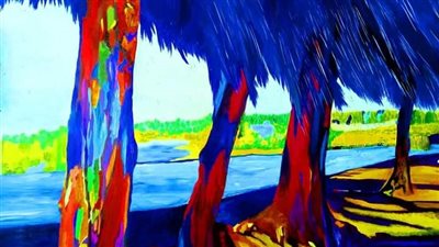 افتتاح معرض دهشور حوار مع الطبيعة بقاعة الباب