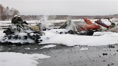 سقوط مروحية روسية وإصابة أحد أطقمها 