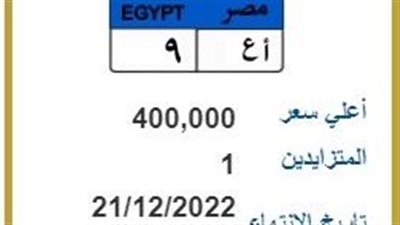 أسعار اللوحات المعدنية المميزة، وهذا سعر قصى وصقر