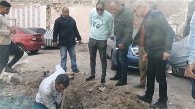 إزالة التعديات على شبكة مياه الشرب في الإسكندرية