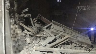انهيار جزئي لمنزل متهالك بالمنيا دون وقوع إصابات