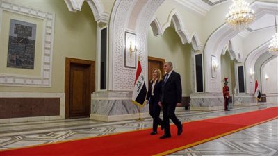  رئيسة الوزراء الإيطالية تصل أربيل قادمة من بغداد