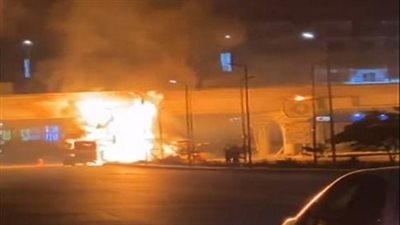 حريق هائل قرب كوبري أحمد فخري بمدينة نصر (فيديو)
