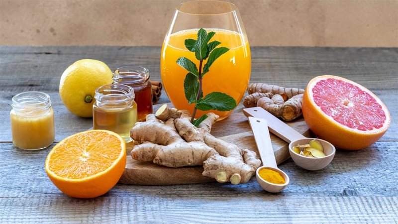 عصير البرتقال بالزنجبيل،