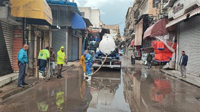 سقوط أمطار متوسطة على شرق وغرب الإسكندرية 