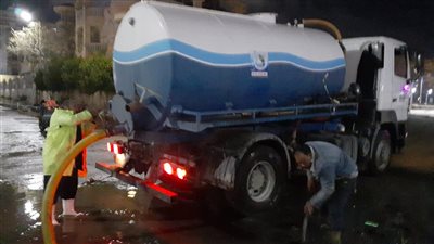 القناة لمياه الشرب: استمرار رفع حالة الطوارئ لمواجهة الأمطار (صور)