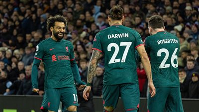 الدوري الإنجليزي، ليفربول يتقدم على أستون فيلا 2/ 0 في الشوط الأول (صور)