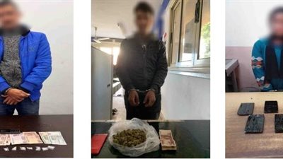 احباط تهريب كمية مخدرات كانت بحوزة عاطلين وفتاة بمحور قناة السويس