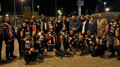 ميناء سفاجا يستقبل مجموعة فرق المتحدون للدراجات النارية بالمملكة العربية السعودية 