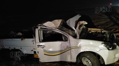 إصابة 13 شخصا في انقلاب سيارة بأكتوبر