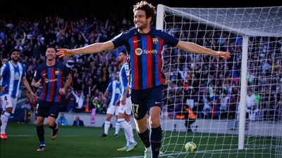 الدوري الإسباني، برشلونة يتقدم على إسبانيول 0/1 في الشوط الأول