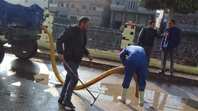 إزالة مياه الأمطار بشمال الدقهلية 