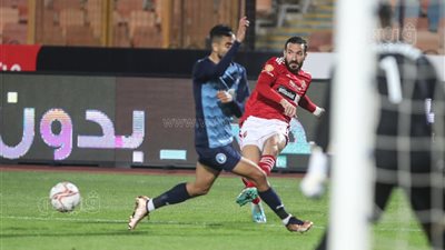 الدوري الممتاز، الأهلي يتقدم على بيراميدز بهدف السولية في الشوط الأول (صور)