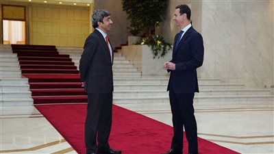 بشار الأسد يستقبل وزير الخارجية الإماراتي في دمشق