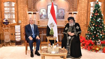 رئيس مجلس النواب يزور الكاتدرائية لتهنئة البابا تواضروس بعيد الميلاد المجيد 