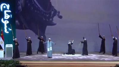 فقرة فنية لـ وائل الفشني رفقة فرقة سوهاج للفنون الشعبية بحضور السيسي 