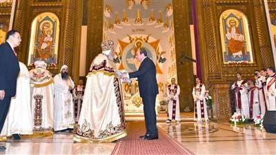 23 صورة ترصد زيارة السيسي لكاتدرائية ميلاد المسيح بالعاصمة الجديدة اليوم