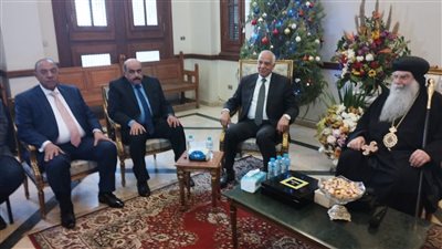 الغرفة التجارية بالجيزة، ناصر يزور مطرانية شمال الجيزة لتقديم التهنئة بعيد الميلاد المجيد