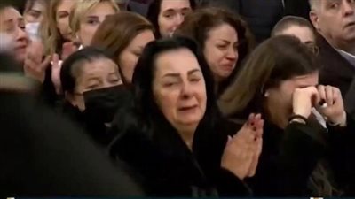 انهيار شاليمار في جنازة نجلها وديع جورج وسوف (صور)