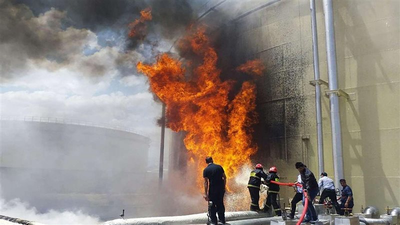 حريق في مصفاة نفط