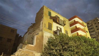 تفاصيل انهيار عقار جزئيًا في المنيا 