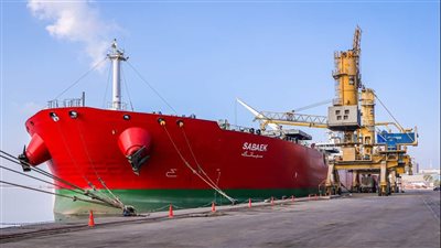 ميناء دمياط يستقبل أكبر سفينة بضائع عامة محملة بالقمح منذ افتتاحه