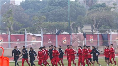 الدوري الممتاز، الأهلى يواصل تدريباته استعدادًا لمباراة المصرى البورسعيدي