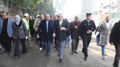 محافظ الجيزة، تطوير محيط مسار محطات الخط الثالث لمترو الأنفاق (صور)