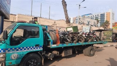 ضبط 23 مركبة توك توك ودراجات نارية مخالفة في شوارع طنطا