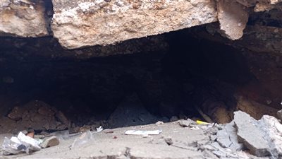 هبوط أرضي بمنطقة كوم الدكة في الإسكندرية 