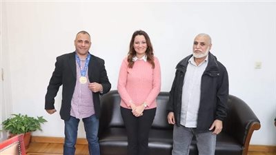 نائبة محافظ الجيزة تستقبل أبطال مصر في ألعاب القوى من ذوي الهمم