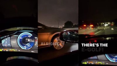 سيارة فيراري 296 جي تي بي تنافس فولكس فاجن إي جولف في سباق تسارع (فيديو)