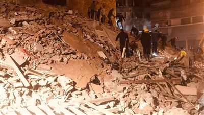  انهيار عقار بشارع المدير بالمنصورة 